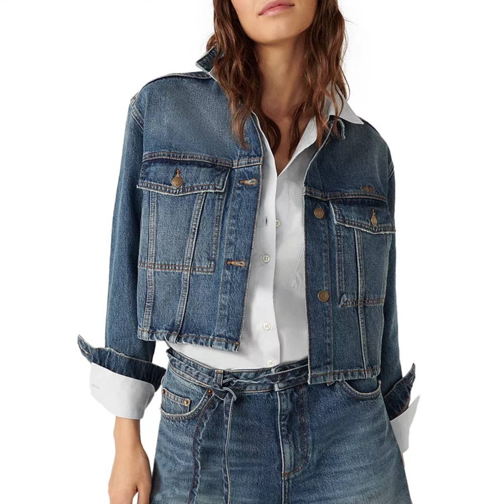 Anthropologie/ba&sh Manon Denim Jacket - Sz. L - NWT